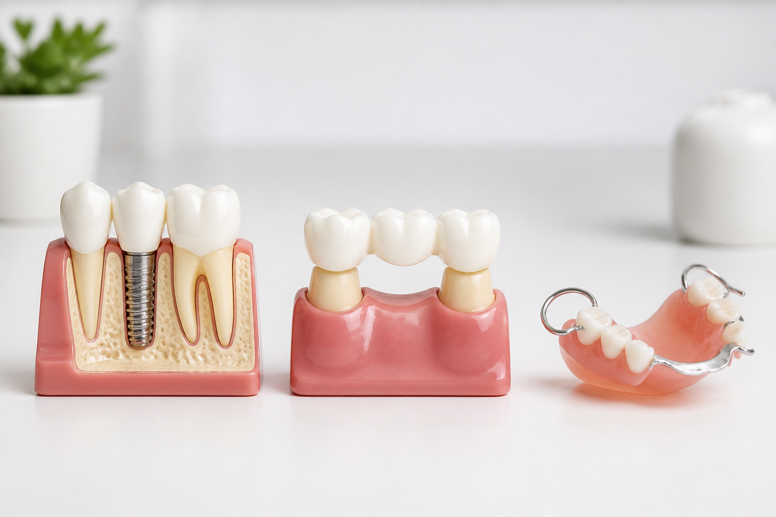 Dental Implants vs Dentures vs Bridges: Comparing Your Options